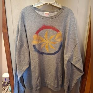 Marvel Gray Sweatshirt with Captain Marvel Design
